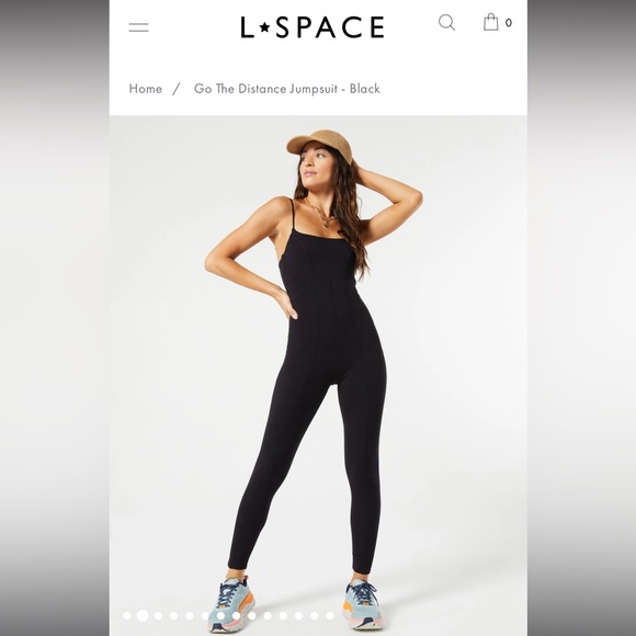 L*Space Go The Distance Jumpsuit Black size L- EUC - Picture 2 of 16